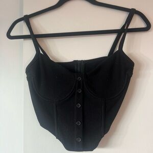 Rubbed Corset Style Tank- Small
